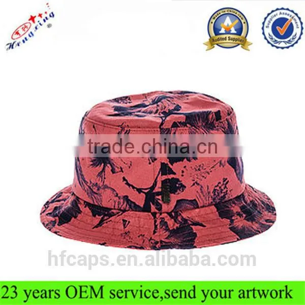 Summer Blank Cotton Print Pattern Custom Bucket Cap