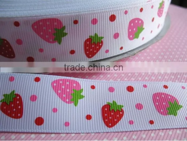 2017 custom printed logo /brand name grosgrain ribbon