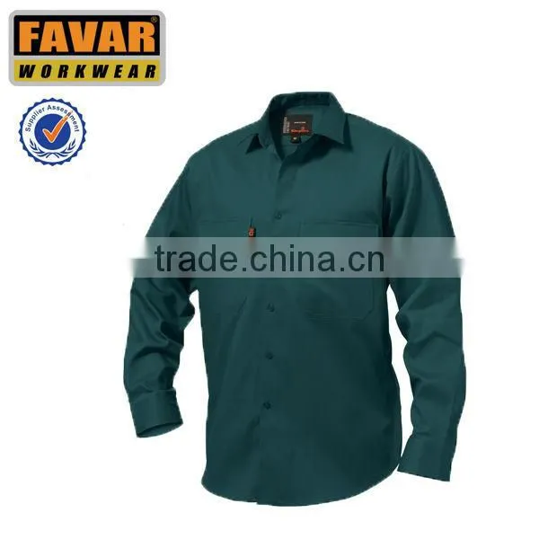 100 cotton woven shirt mens casual work shirt