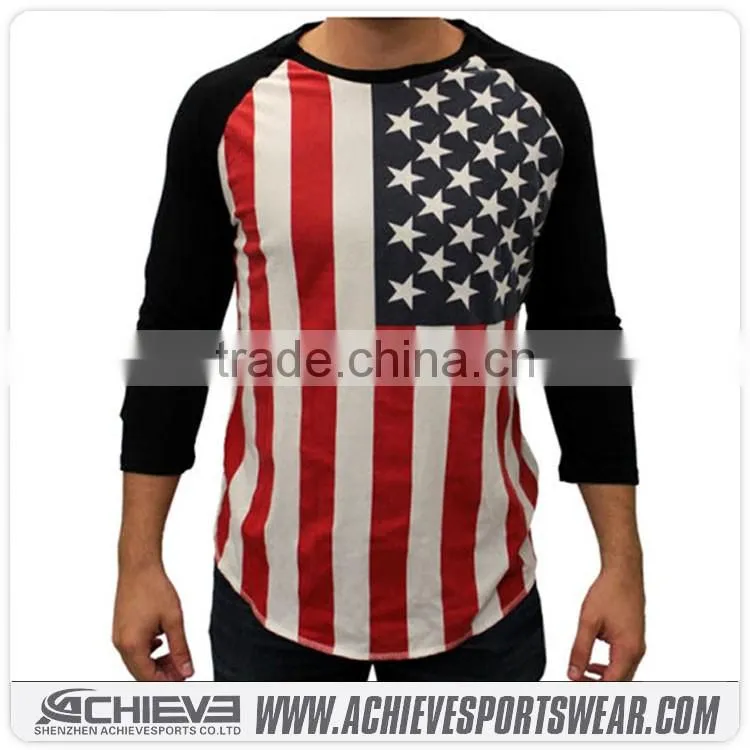 Cheap blank american flag baseball jersey
