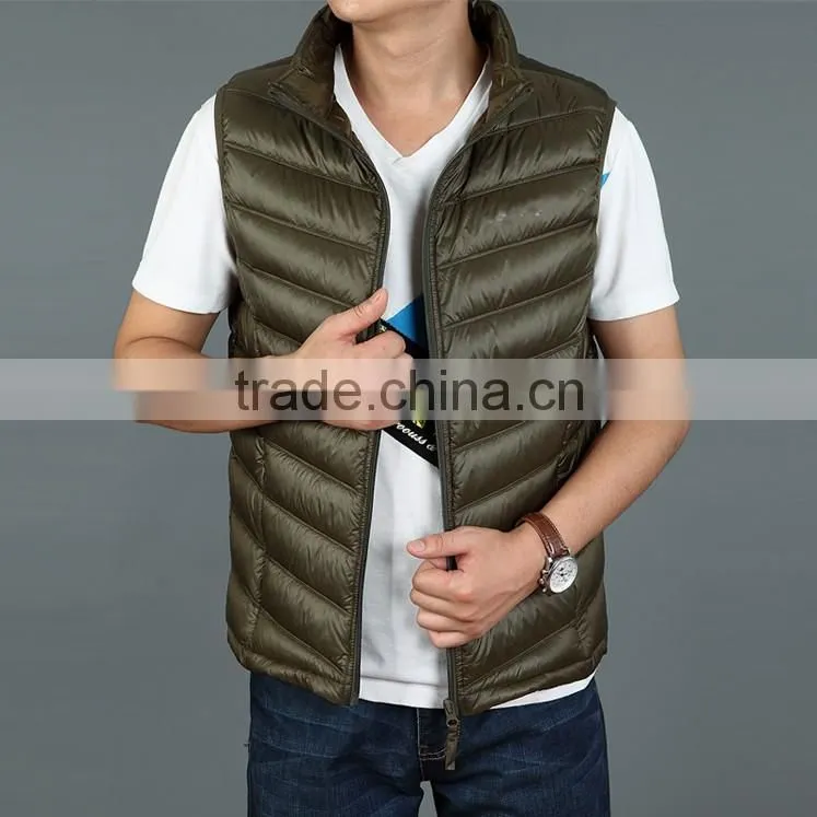 Most popular winter orange down vest winter jacket cheapest price winter vest