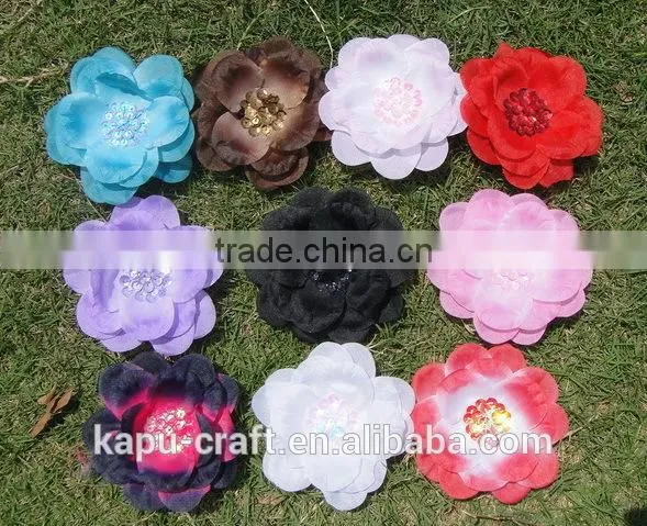 2015wholesale flower fabric sequined beaded flower,flower