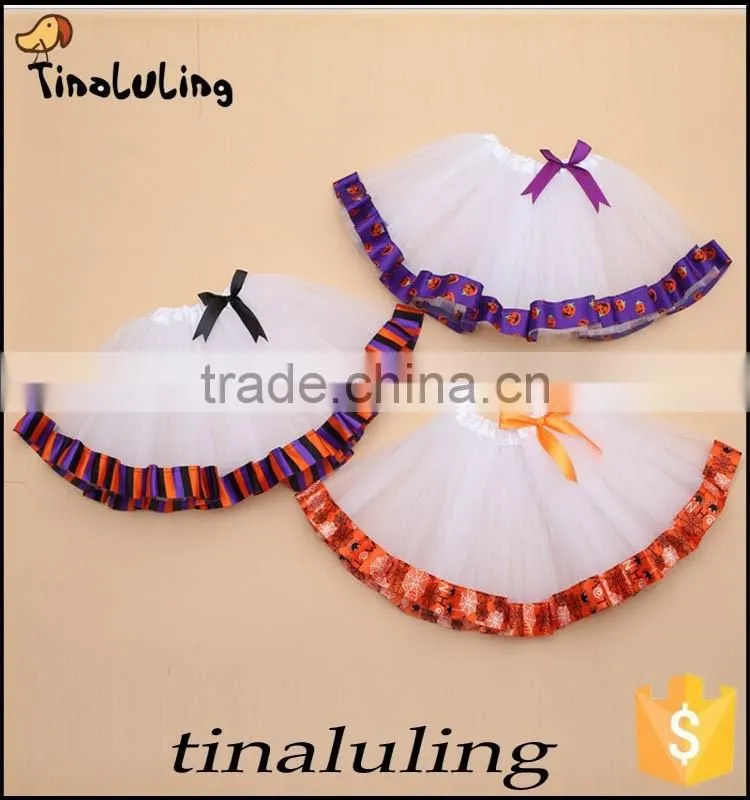 new fashion halloween Pumpkin tutu skirts children holiday tutus baby dance wears Halloween Pettiskirt