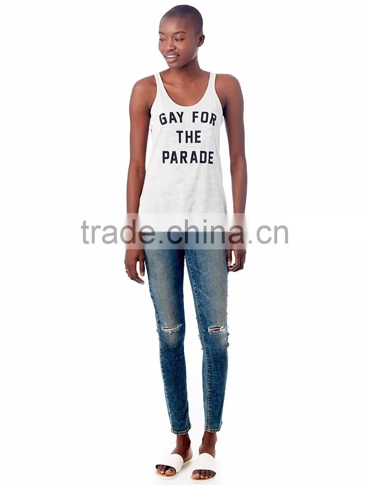Guangzhou Shandao OEM Hot Selling Series 160g 80% Cotton 20% Polyester Printed Custom Manufacturer Tank Top