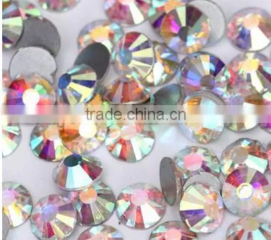 Clear White Flat Back Crystals Flatback Glass bling nail Rhinestone nail art