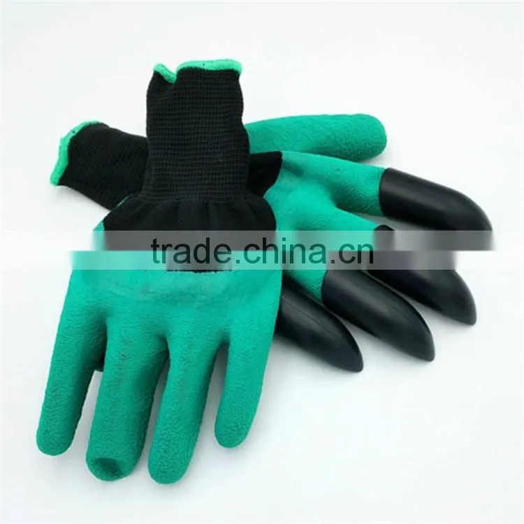 AS SEEN ON TV dig & plant garden gloves with built in claws make gardening fun & easy
