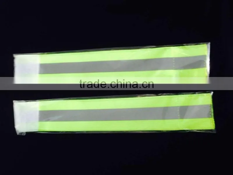 flourecence yellow wholesale elastic reflective arm band