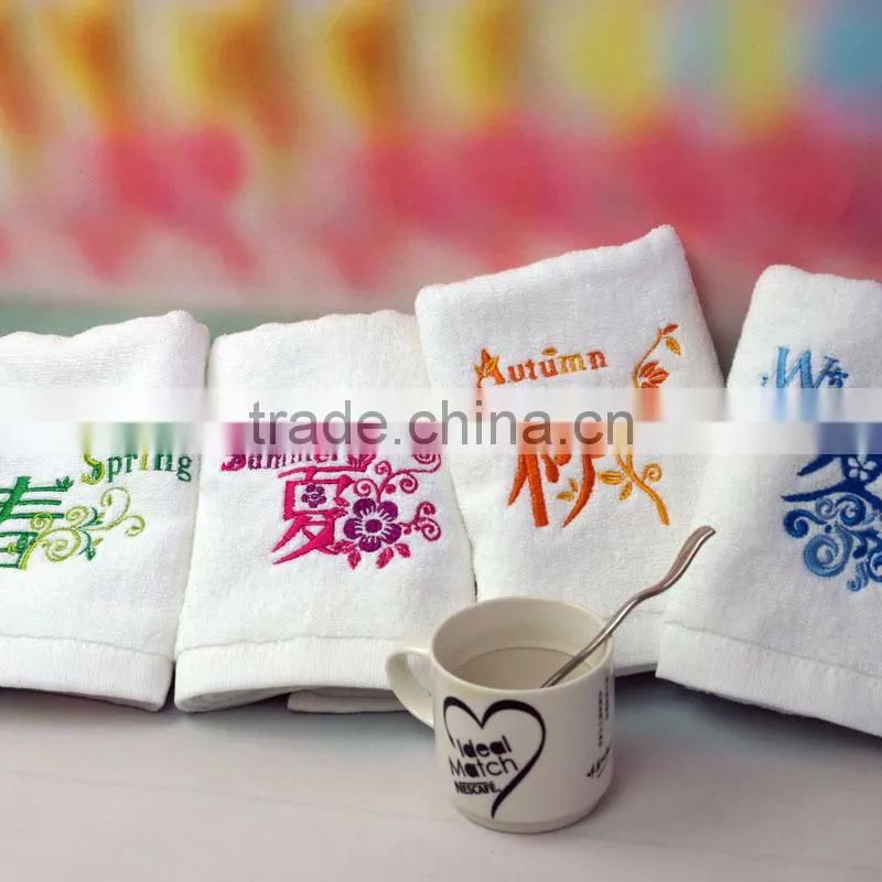 soft 100% cotton embroidery washcloth - face flannel face towel