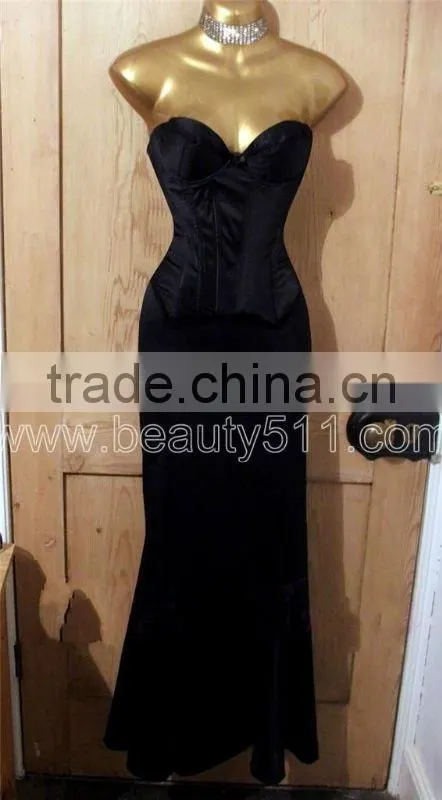 New Style Vintage 40s 50s style Satin Hollywood Wiggle Fishtail Diva Corset dress Skirt GP011