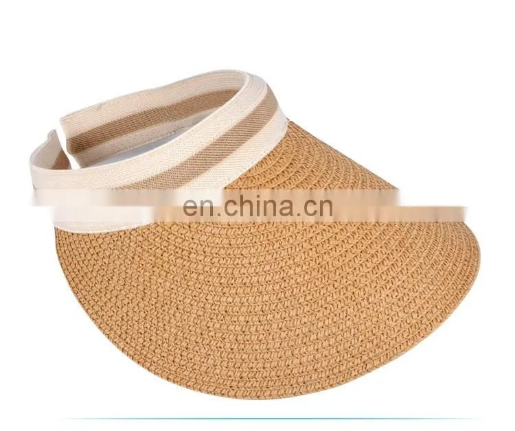 women's summer visor strawhat sun-shading sun hat beach cap Papyruses Air cap Seaside Sandy beach baseball caps casual fashion