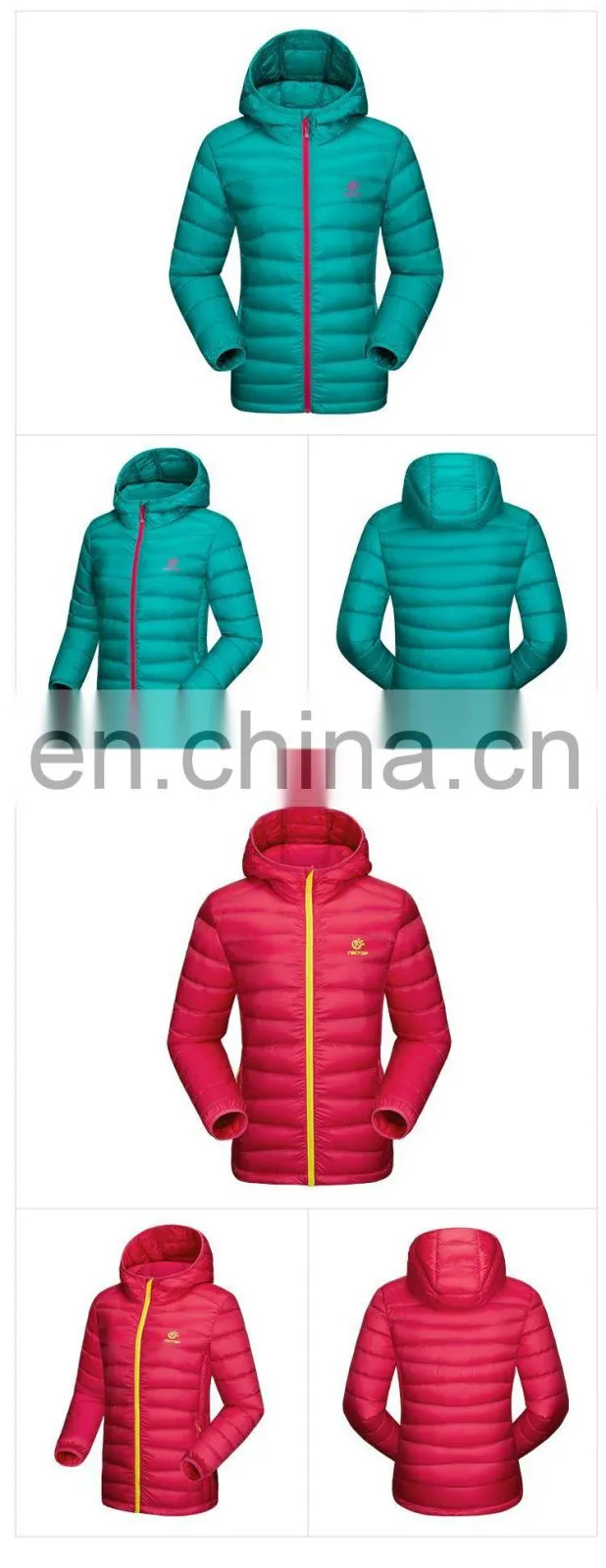 Fashion custom nylon quilted jacket ultra light down jacket for women
