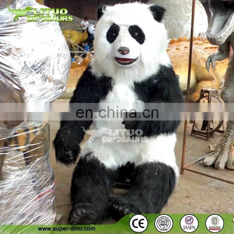 Outdoor Mechnical Animal Theme Park Life Size Panda For Sale