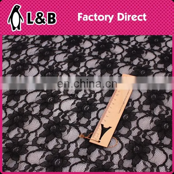 Flower Embroidered White Fabric cord lace
