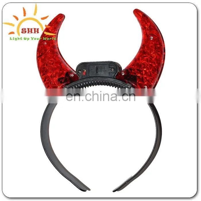 Colored blinky LED devil horn headband for promotion