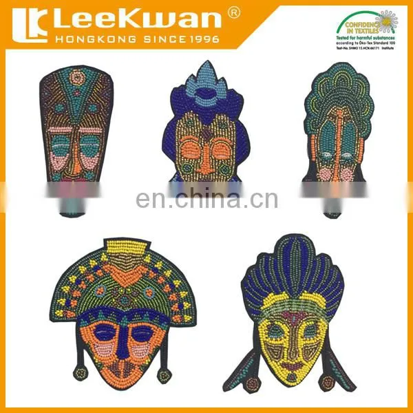 High quality sew on crystal beaded rhinestone buddha applique patch
