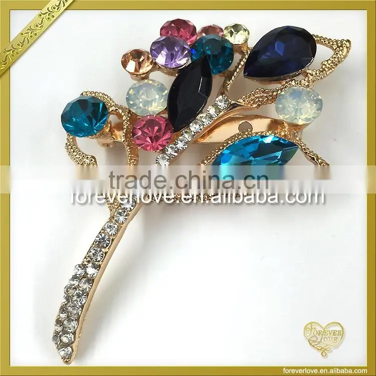 New Design Crystal AB Diamante Buckle Brooch Embellishment Collection Rhinestone Brooches FB-062