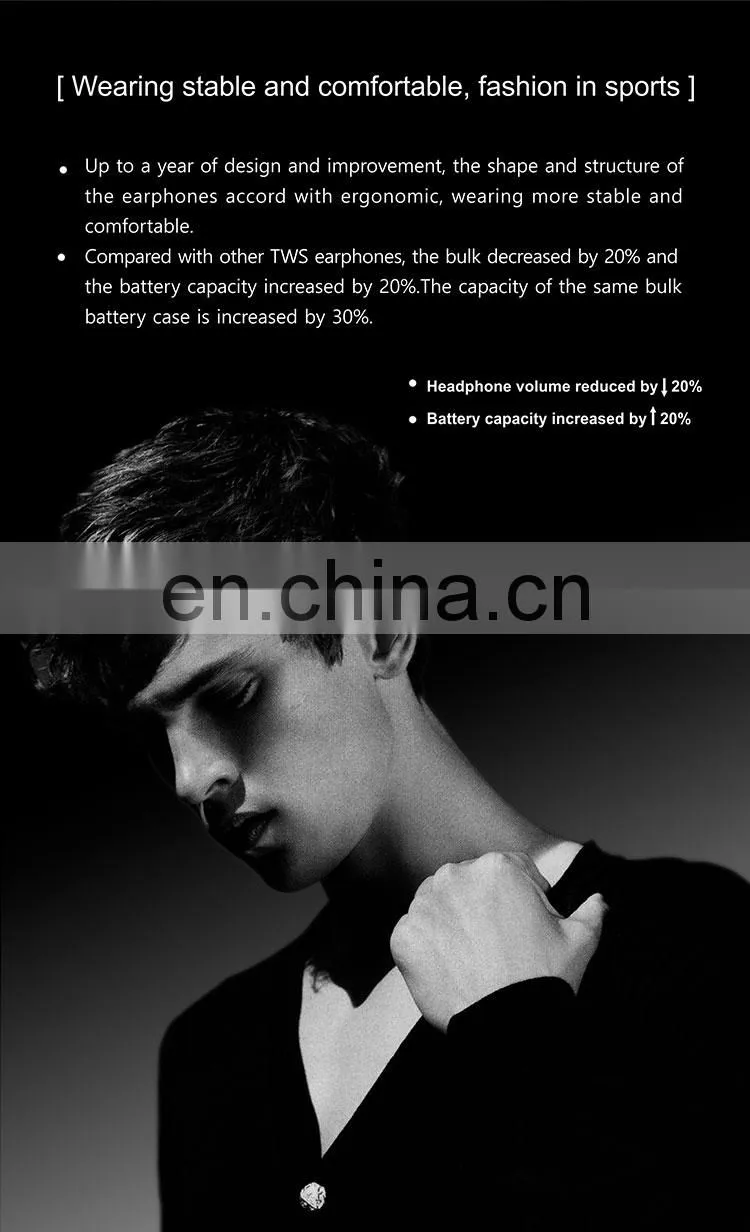 P50 New earbuds soft flexible silicone tips active noise cancellation wireless bt earphone earbuds