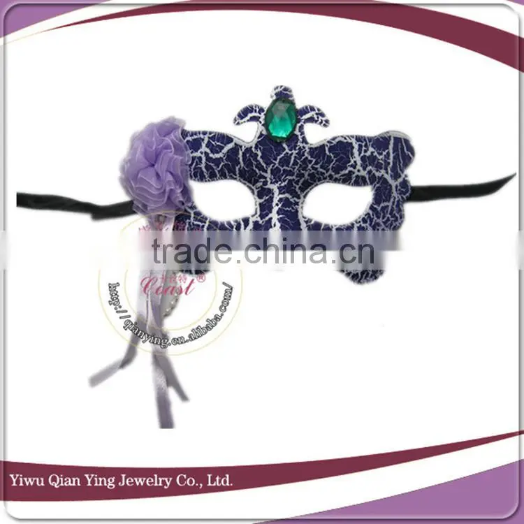 custom nice color Amusement mask cocktail party mask with flower