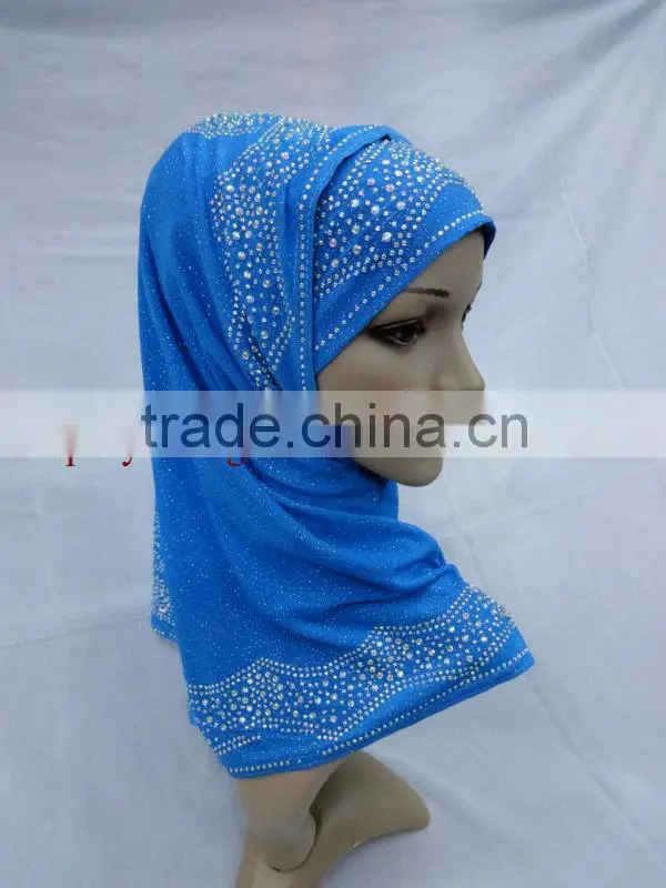 A475 Popular beaded 2pcs hijabs al amira