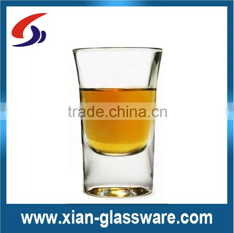 Promotional wholesale high quality clear mini wine glass shot glass/thick bottom mini wine cup