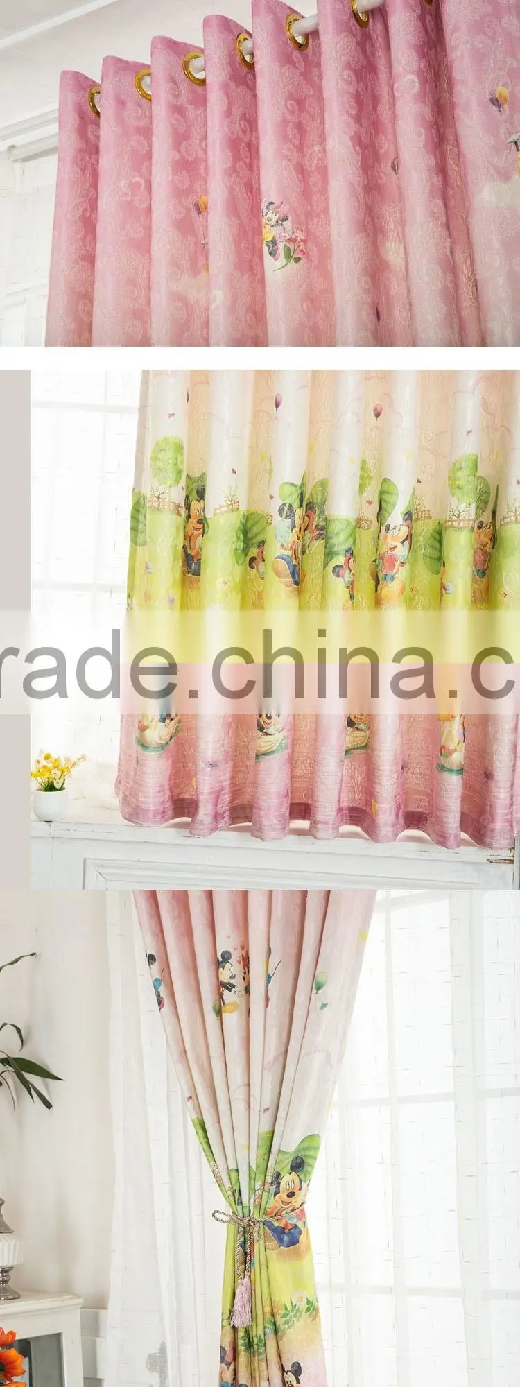 Fancy Printed curtains / Mickey curtain for children room