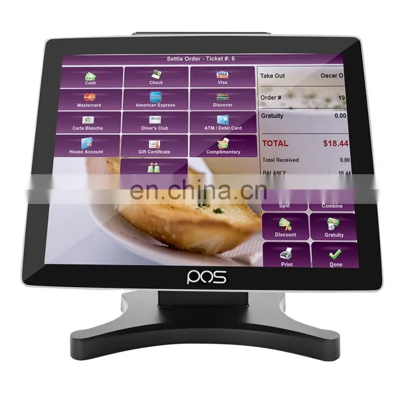 Hot selling pos+systems dual touch Screen pos machine pos systems built in wifi with 80mm thermal printer