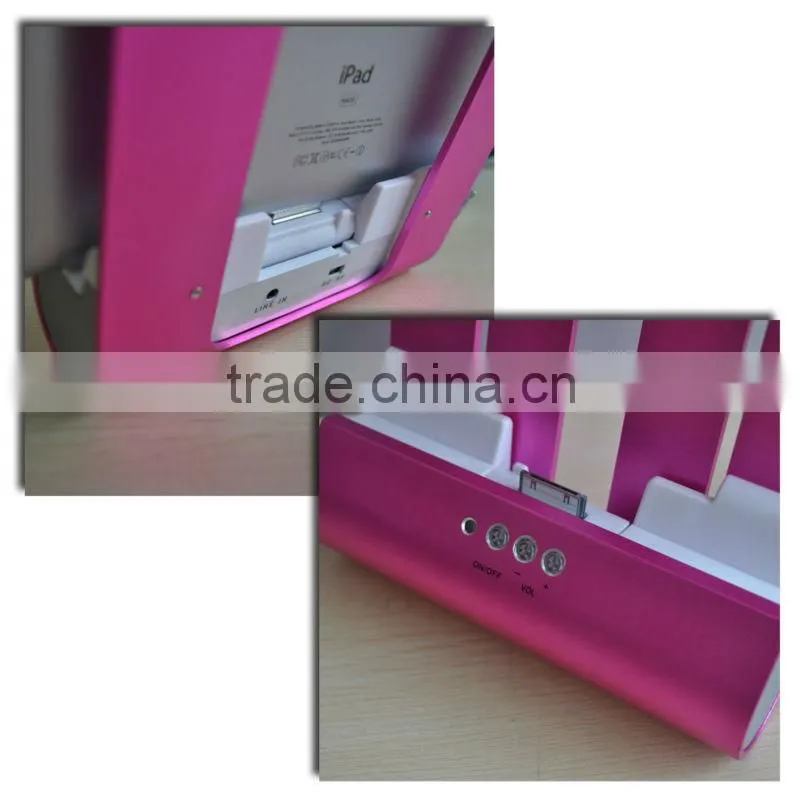 Colorful Foldable Metal speaker stand for iphone4/ipad2