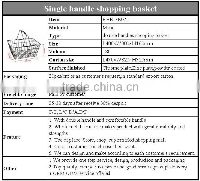Multipurpose Mesh shopping basket for store supermarket