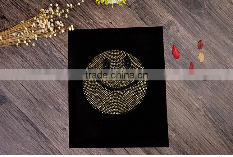new 2016 Smiley face emoji rhinestone transfer designs