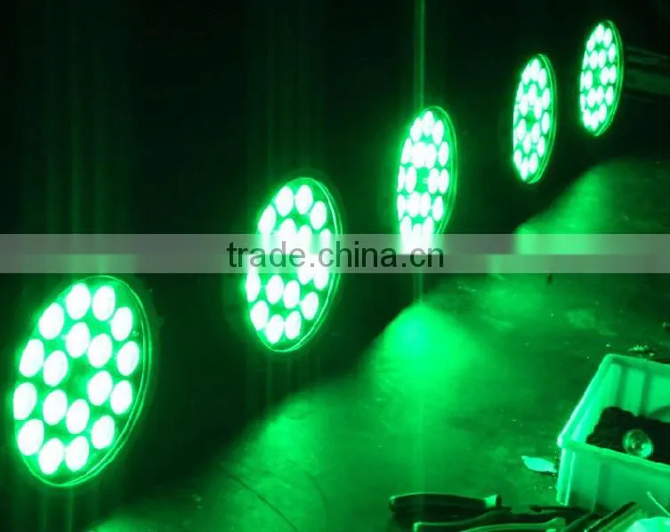 18pcs 3W RGB 3 in 1 Waterproof Led Par64 Led Par Light DJ Stage Lighting