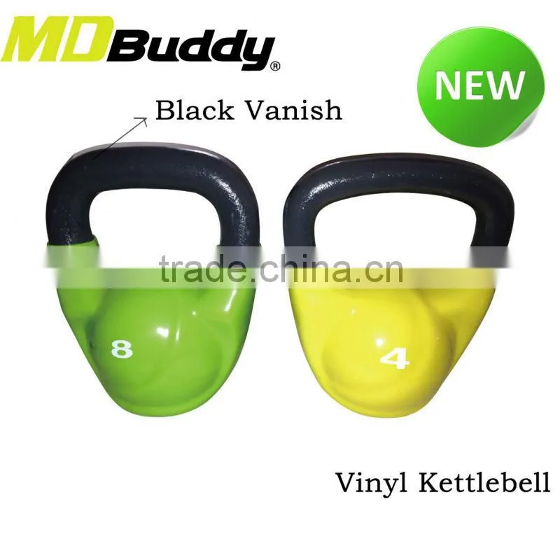Colorful vinyl kettlebell for body building with high quality