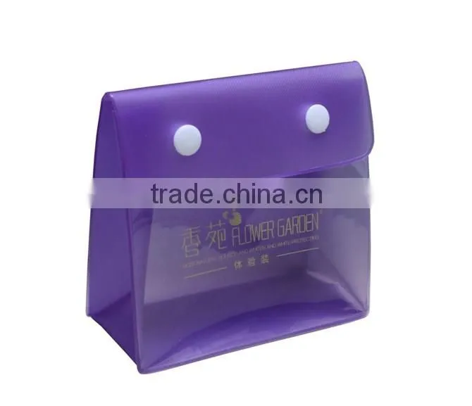 PVC promotional Button Closure Packing Bag DXC1212-09