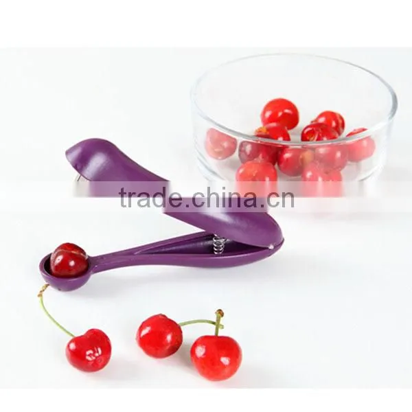 2015 Innovative kitchen tools olive & cherry pitter plastic mini cherry pitter easy cherry stoner remover