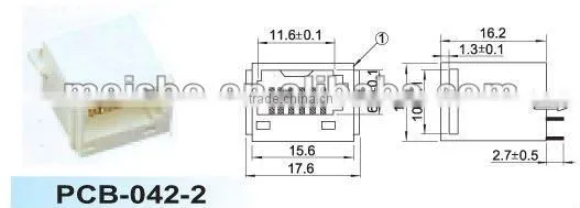 Universal jack audio stereo pcb