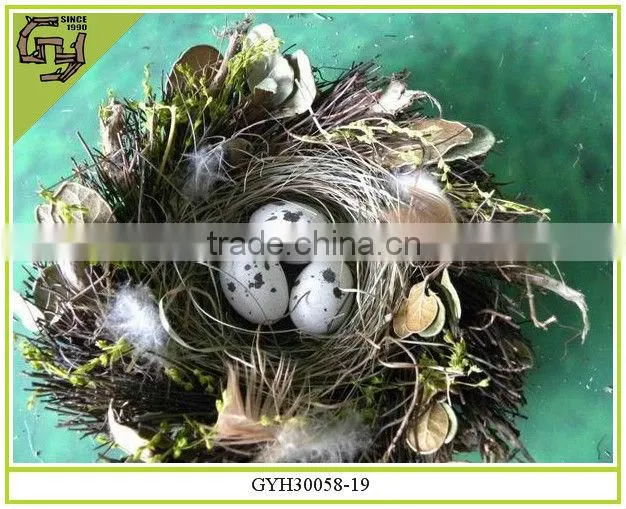 2016 new design handmade easter decorative egg nest in natural material