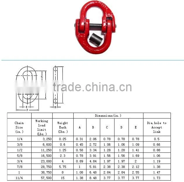 alloy anchor chain g80 us type chain connecting link