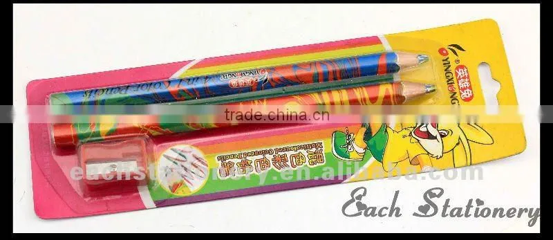 7" big mix colored pencil WITH SHARPENER set