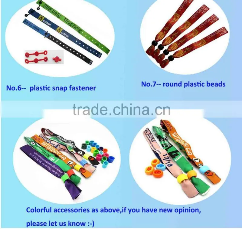 personalized events fabric woven wristbands on promotion