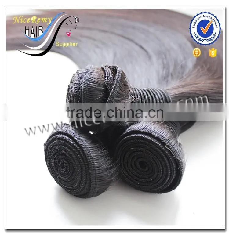 Wholesale natural black weave hair 100% virgin brazilian human hair