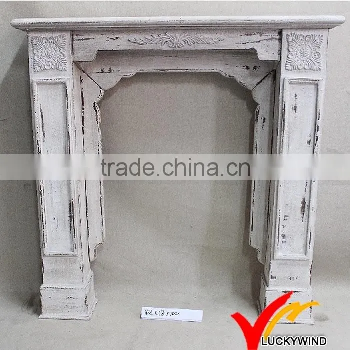 KD antique indoor freestanding wood fireplace mantel