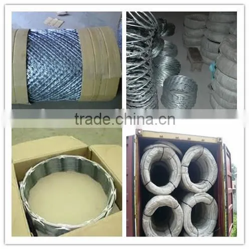 Cross Type Concertina Razor Barbed Wire
