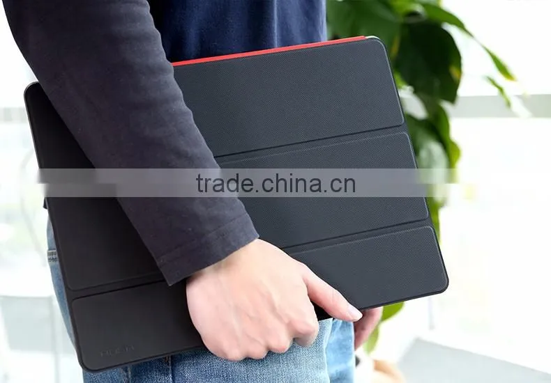 Rock Phantom Series Two-sided Triple Folding Intelligent Flip PU Leather TPU Back Cover Case For iPad Pro 12.9" TB-0070