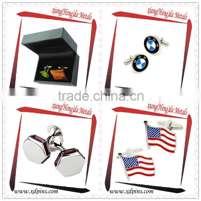 2016 cuff button promotion gold plated custom enamel cuff links