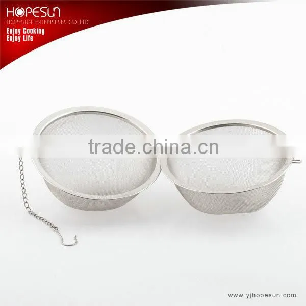 Round-shaped meshing stainless steel tea ball/tea infuser