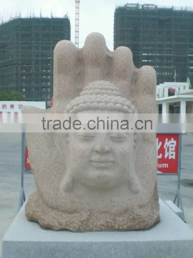 granite stone buddha head