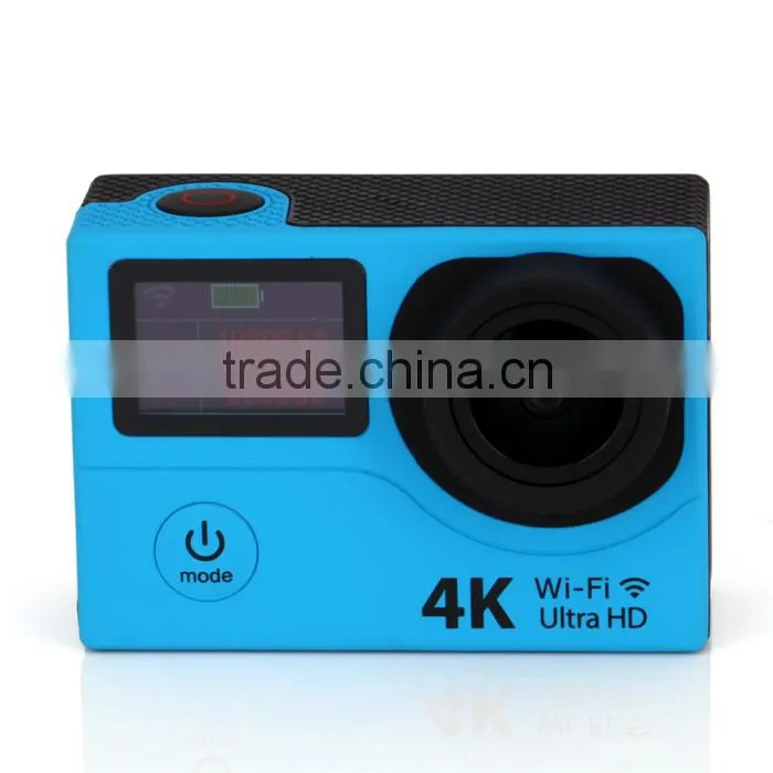 Dual screen waterproof full HD 1080p WiFi sport camera 4K 25fps with wireless remote bracelet