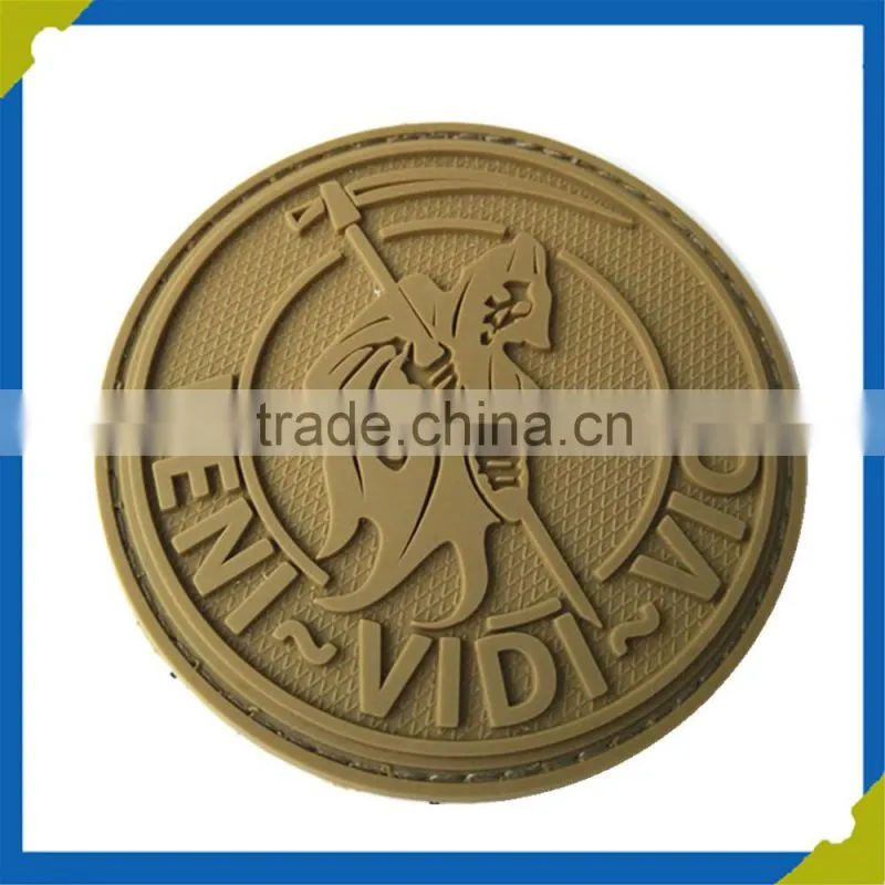 fashion custom 3D soft embossed pvc self-adhesive rubber patchs for bags
