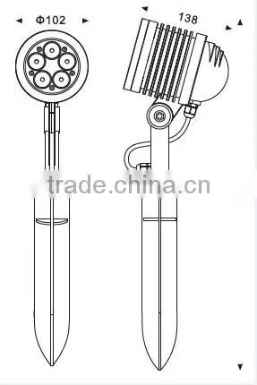 10W LED garden spike lights