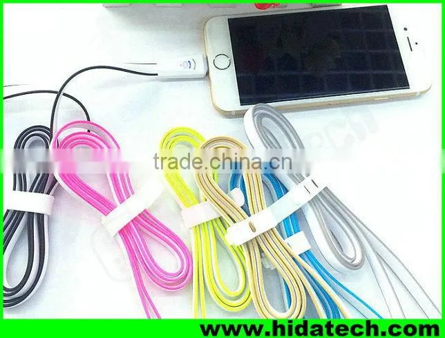 Hot Selling 1M Flat Noodle USB Charging Cable for iPhone 6s Phone Cable