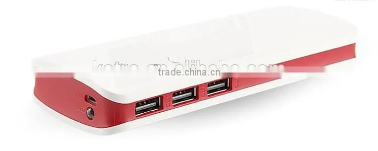 Hot Selling 3 ports Ports Mobile Battery Charger ,10000 mah Portable Mobile Battery Charger